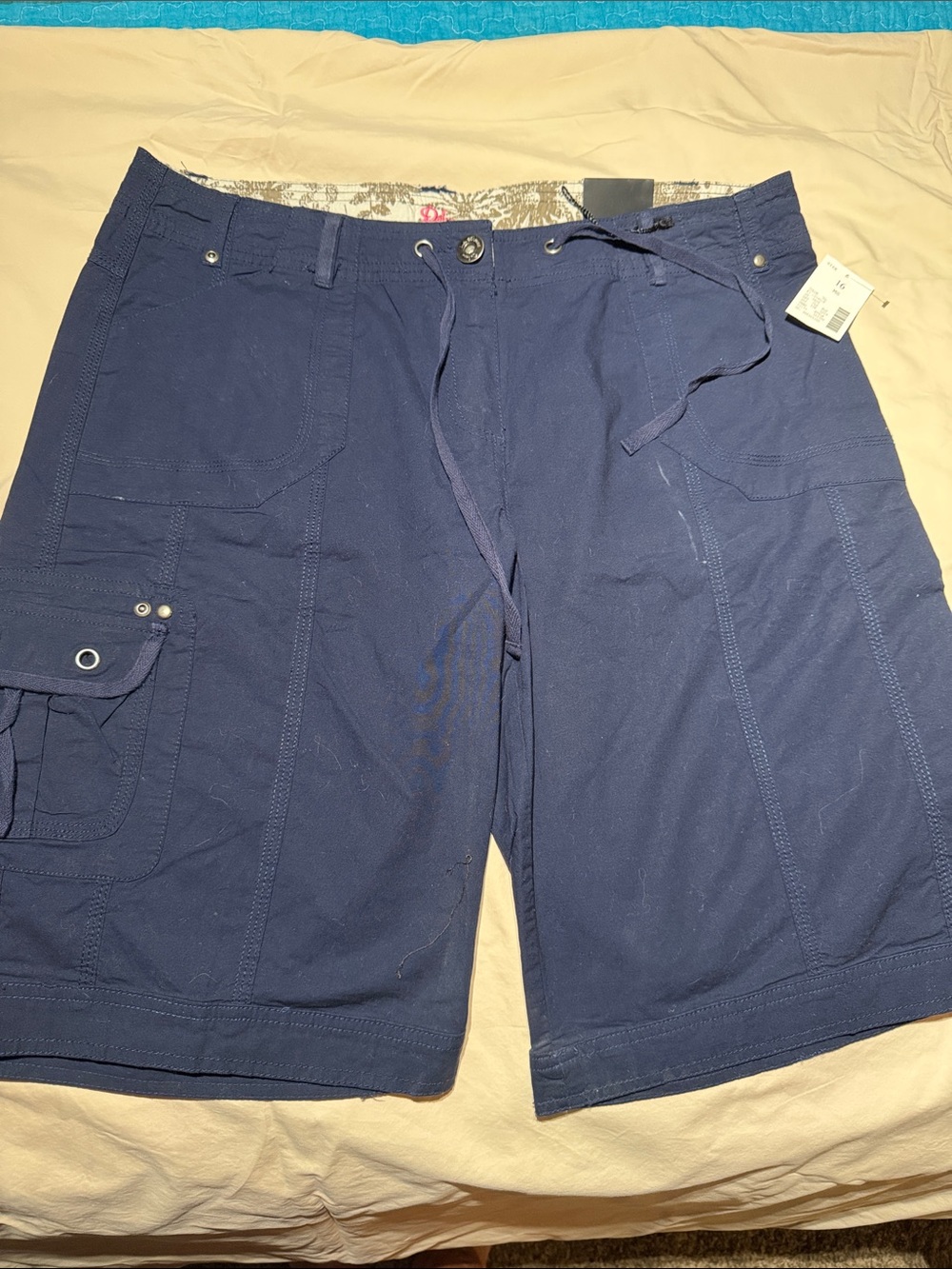 Women’s Navy Blue Cargo Shorts - Unbranded